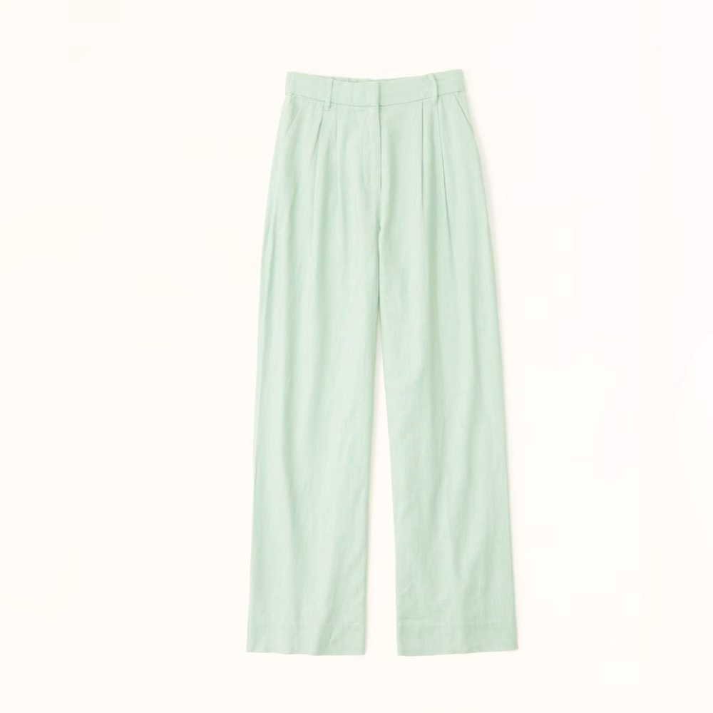 Abercrombie Tailored Wide Leg Pants in Linen Blend - LIKE NEW!